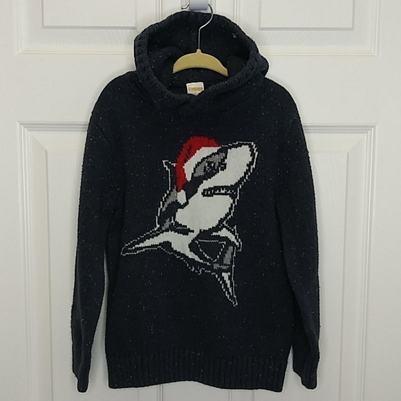 Gymboree Santa Shark Hooded Sweater‎ - Picture 1 of 12